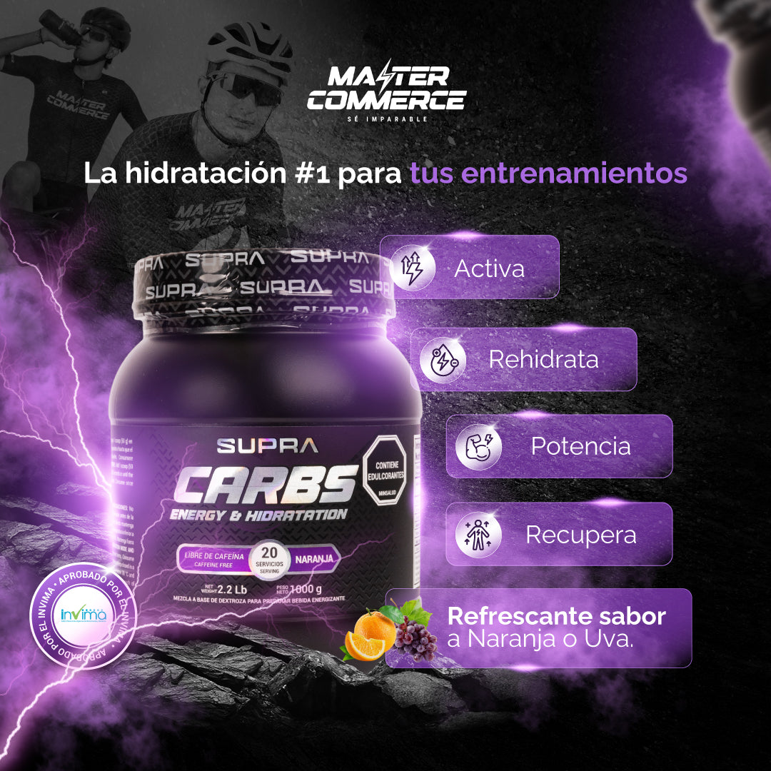 Supra Carbs Hidratante y Energizante