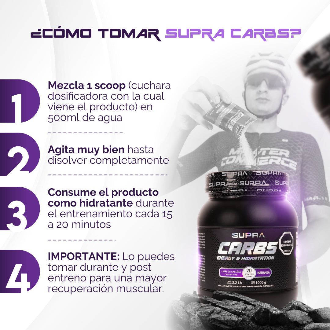 Supra Carbs Hidratante y Energizante